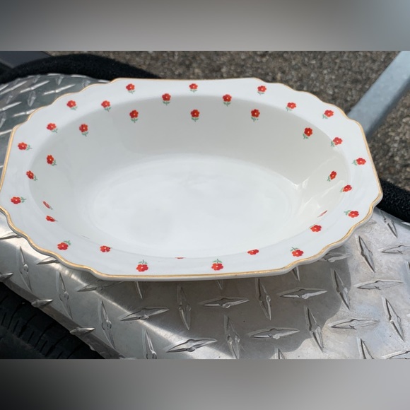 Mid Century Vintage W S George Blushing Rose Dalrymple LIDO Oval Vegetable Bowl - Picture 8 of 16